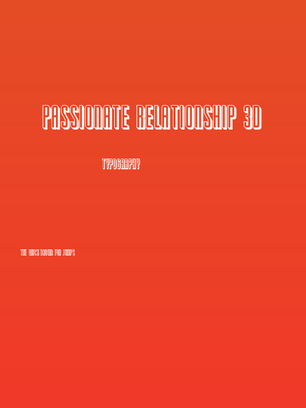 Passionate Relationship 3D Poster