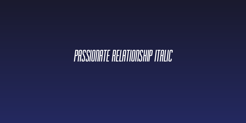 Passionate Relationship Italic Social Header