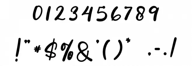 Passionate Font OTHER CHARS