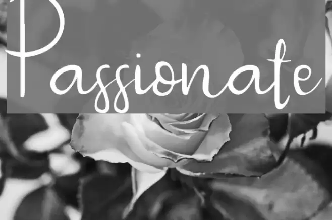 Passionate Font examples