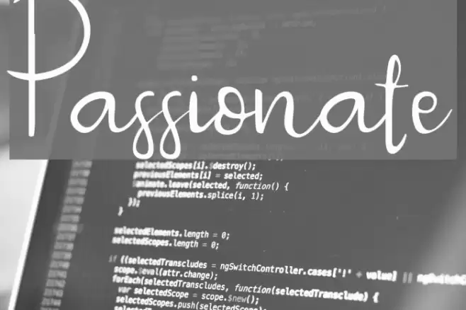 Passionate Font examples