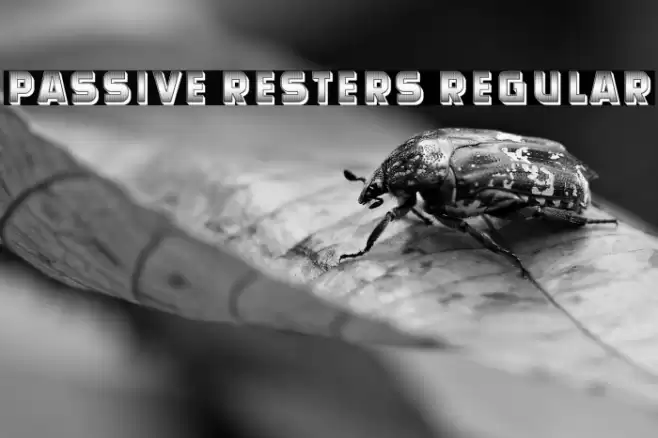 Passive Resters Regular Font examples