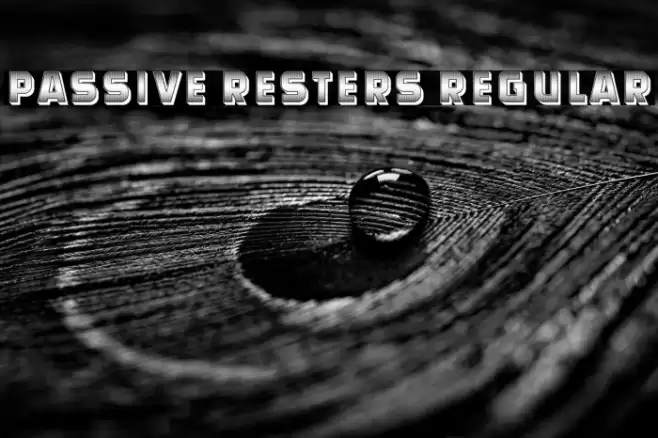 Passive Resters Regular Font examples