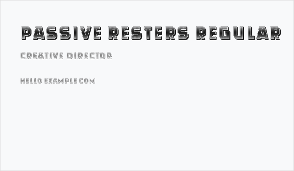 Passive Resters Regular Business Card