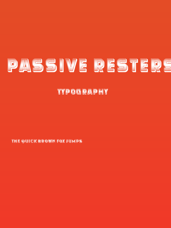 Passive Resters Regular Poster