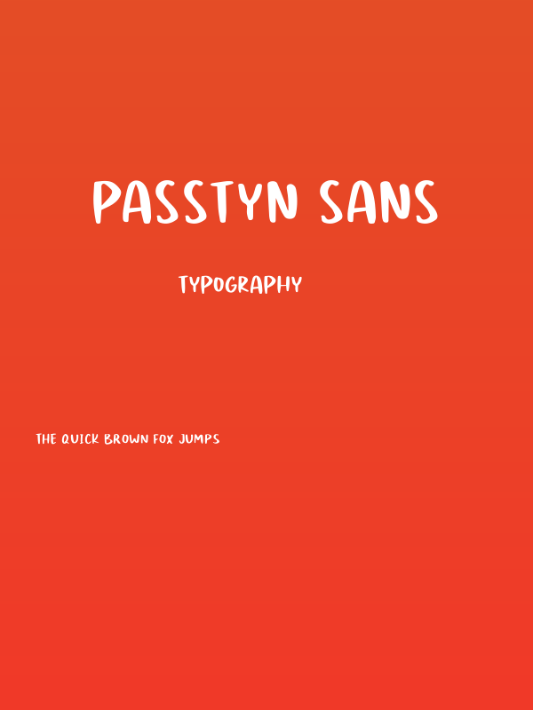 Passtyn Sans Poster