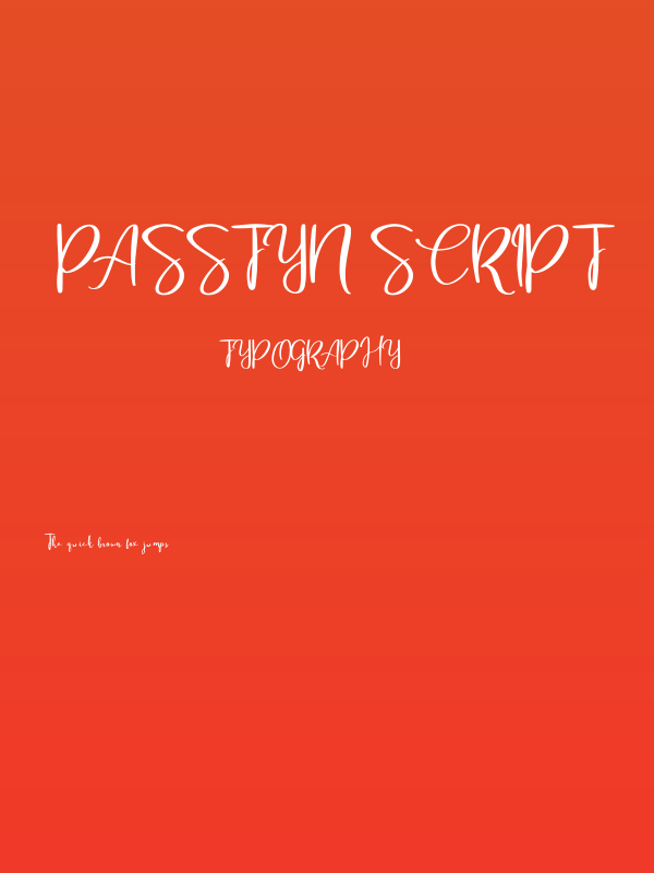 Passtyn Script Poster