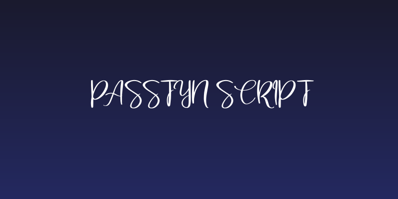 Passtyn Script Social Header
