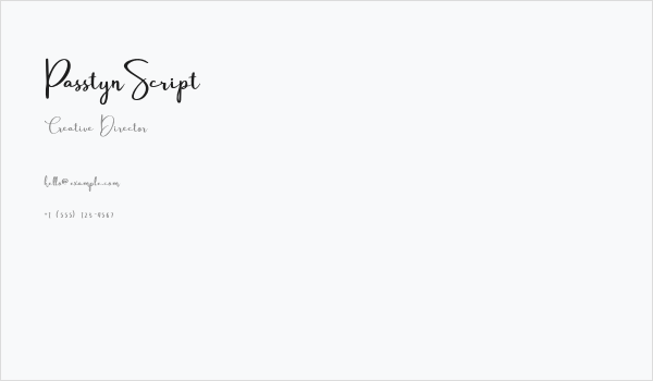 PasstynScript Business Card