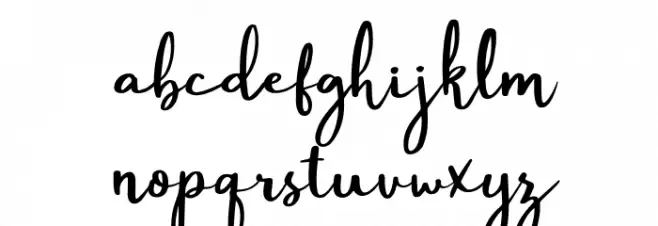 PasstynScript फ़ॉन्ट लोअरकेस