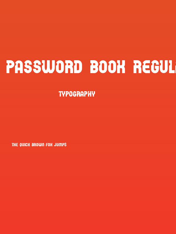 Password Book Regular Poster