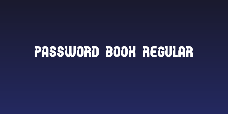 Password Book Regular Social Header