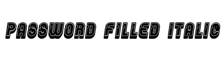 Password Filled Italic  font caratteri gratis