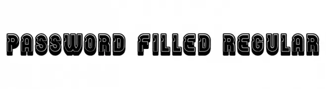 Password Filled Regular  font caratteri gratis
