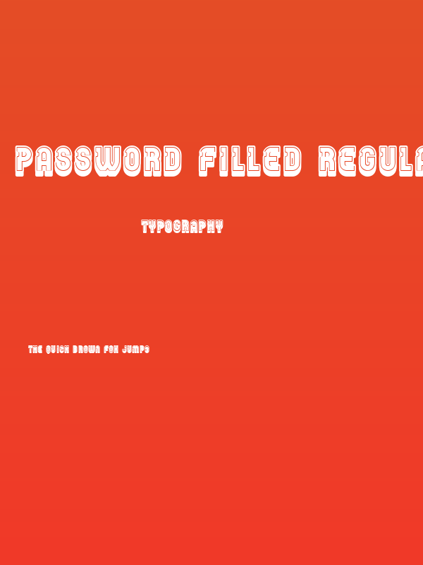 Password Filled Regular Poster