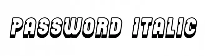 Password Italic  font caratteri gratis