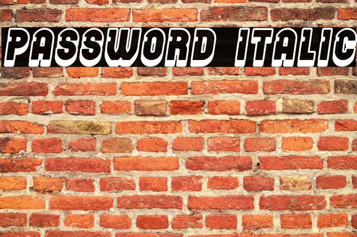 Password Italic Example 1