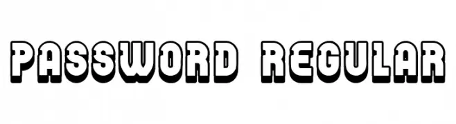 Password Regular  font caratteri gratis