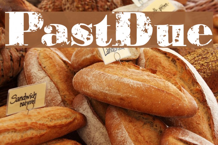 PastDue Font examples