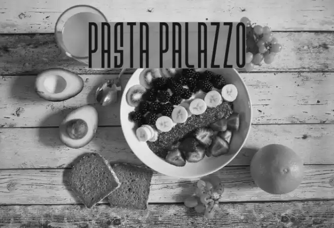 Pasta Palazzo Font examples