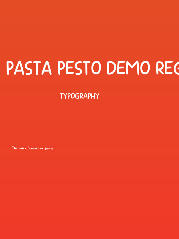 Pasta Pesto DEMO Regular Poster
