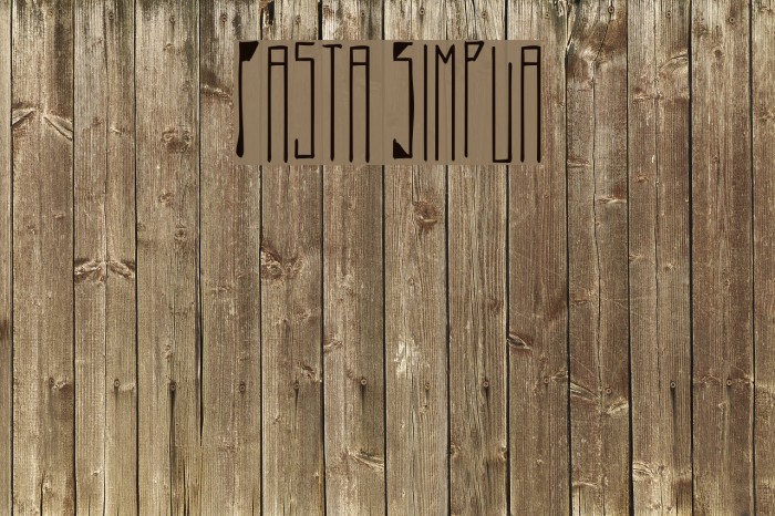Pasta Simpla Font examples