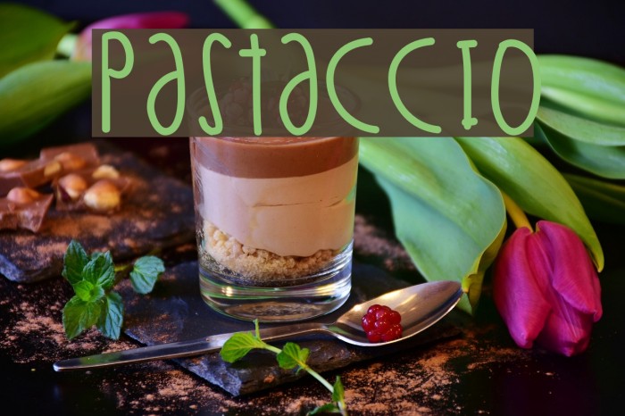 Pastaccio Font examples