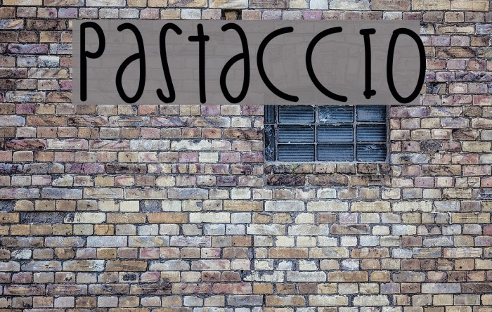 Pastaccio Font examples