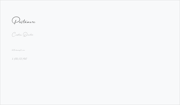 Pastamore Business Card