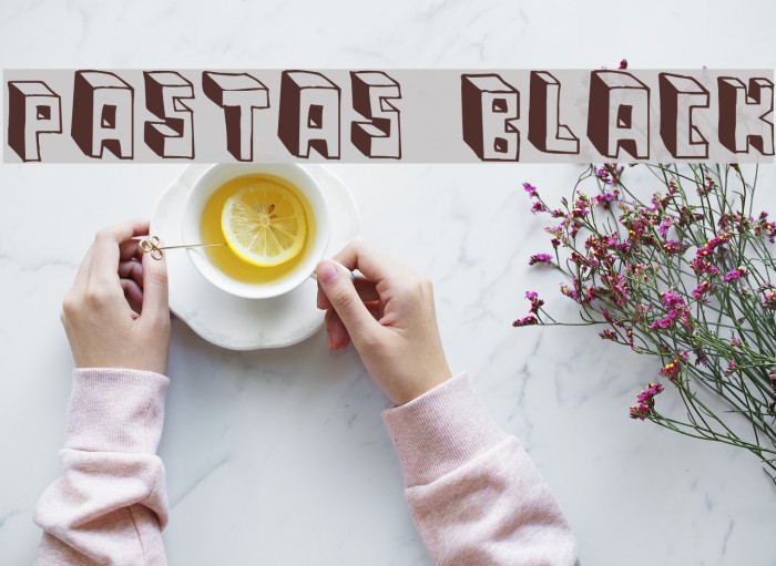 Pastas Black Font examples