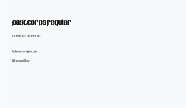 Pastcorps Regular Business Card