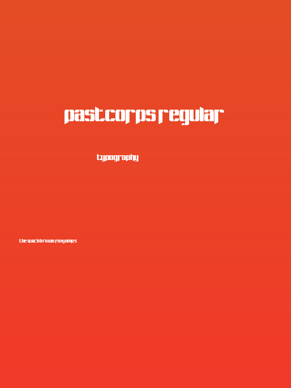 Pastcorps Regular Poster