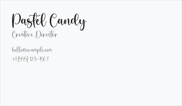 Pastel Candy Business Card