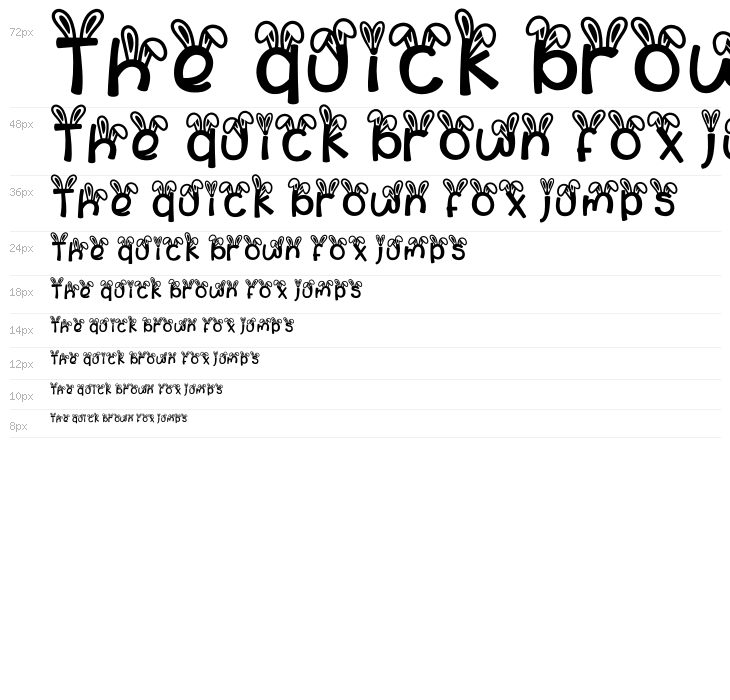 Pastel Palooza Bunny Ear Waterfall