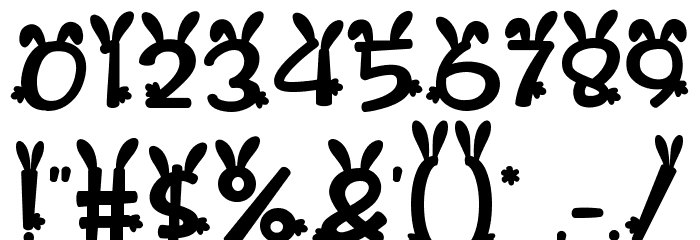 Pastel Palooza Bunny Font OTHER CHARS