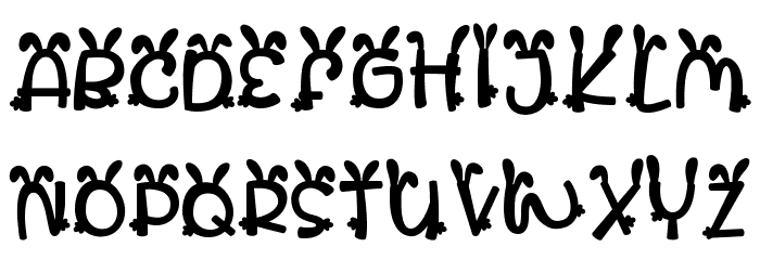 Pastel Palooza Bunny Font UPPERCASE
