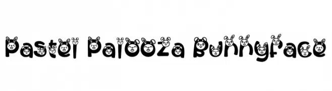 Pastel Palooza BunnyFace  font caratteri gratis