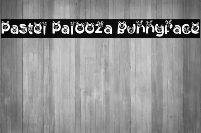 Pastel Palooza BunnyFace خط examples
