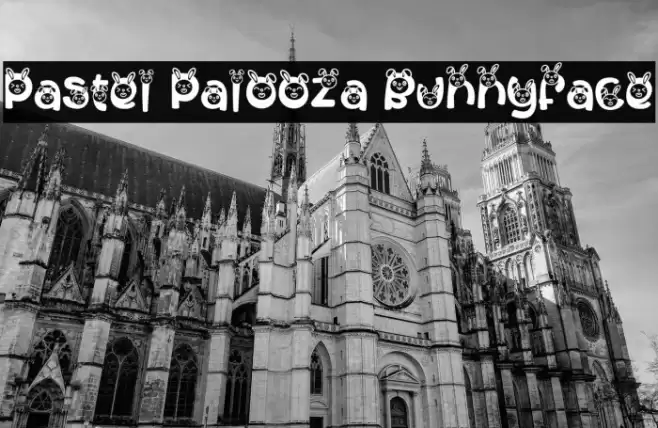 Pastel Palooza BunnyFace خط examples