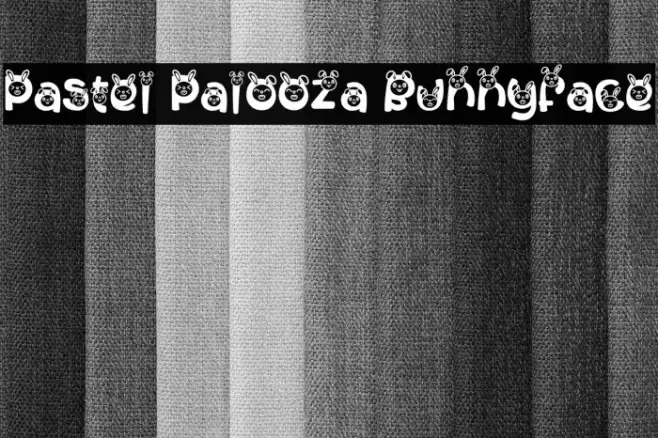 Pastel Palooza BunnyFace خط examples