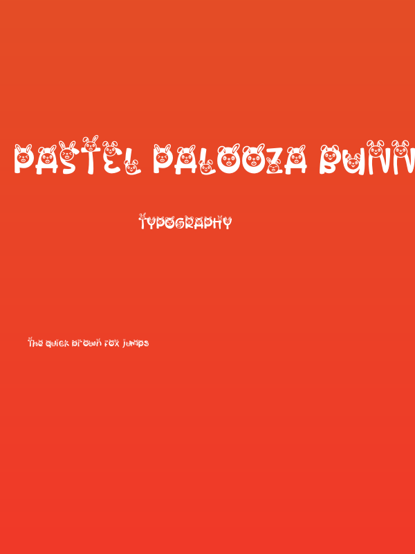 Pastel Palooza BunnyFace Poster