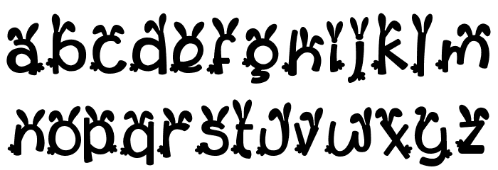 Pastel Palooza Bunny Font LOWERCASE