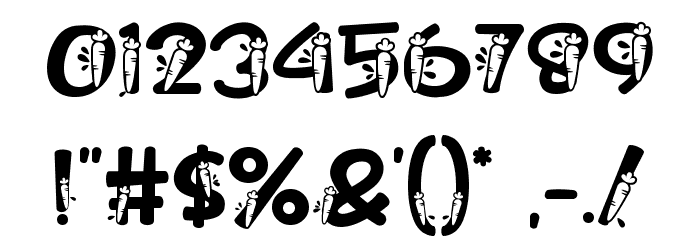 Pastel Palooza Carrot Font OTHER CHARS