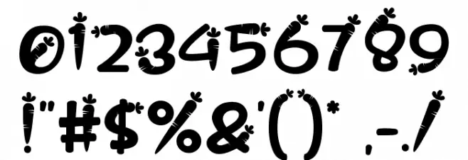 Pastel Palooza CarrotBlock Font OTHER CHARS