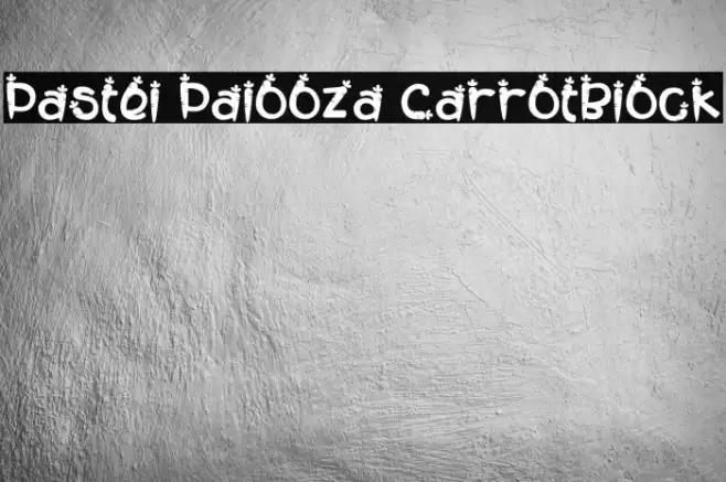 Pastel Palooza CarrotBlock Font examples