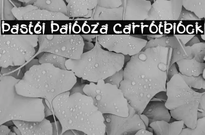 Pastel Palooza CarrotBlock Font examples