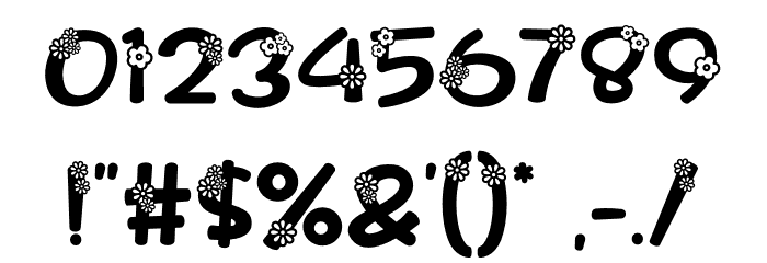 Pastel Palooza Flower Font OTHER CHARS