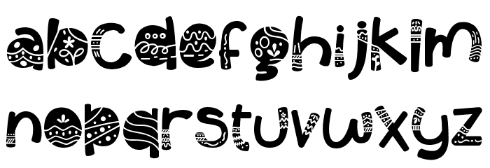 Pastel Palooza Ornament Font LOWERCASE