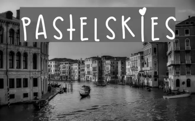 PastelSkies Font examples