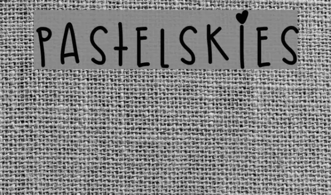 PastelSkies Font examples